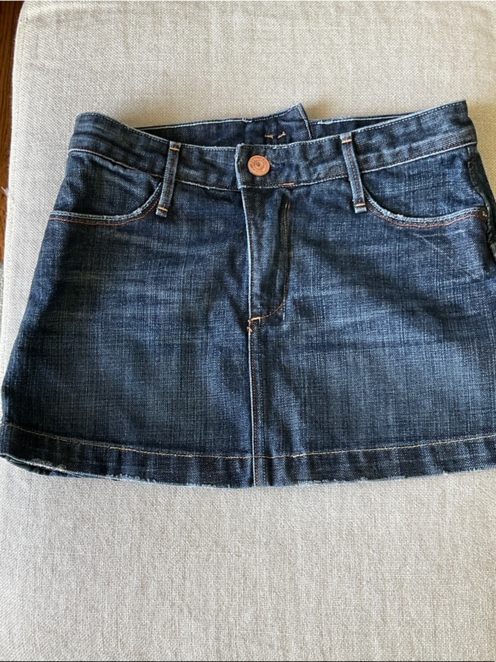 Classic Dark Denim Mini Skirt